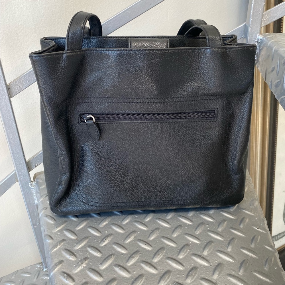 Unbranded real leather black tote